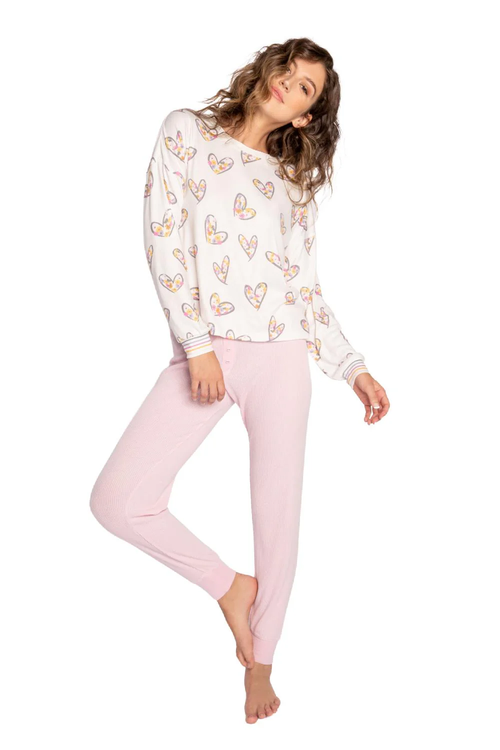 PJ Salvage A Heart Full of Daisies L/S Top RHHDLS-IVORY - Image 3