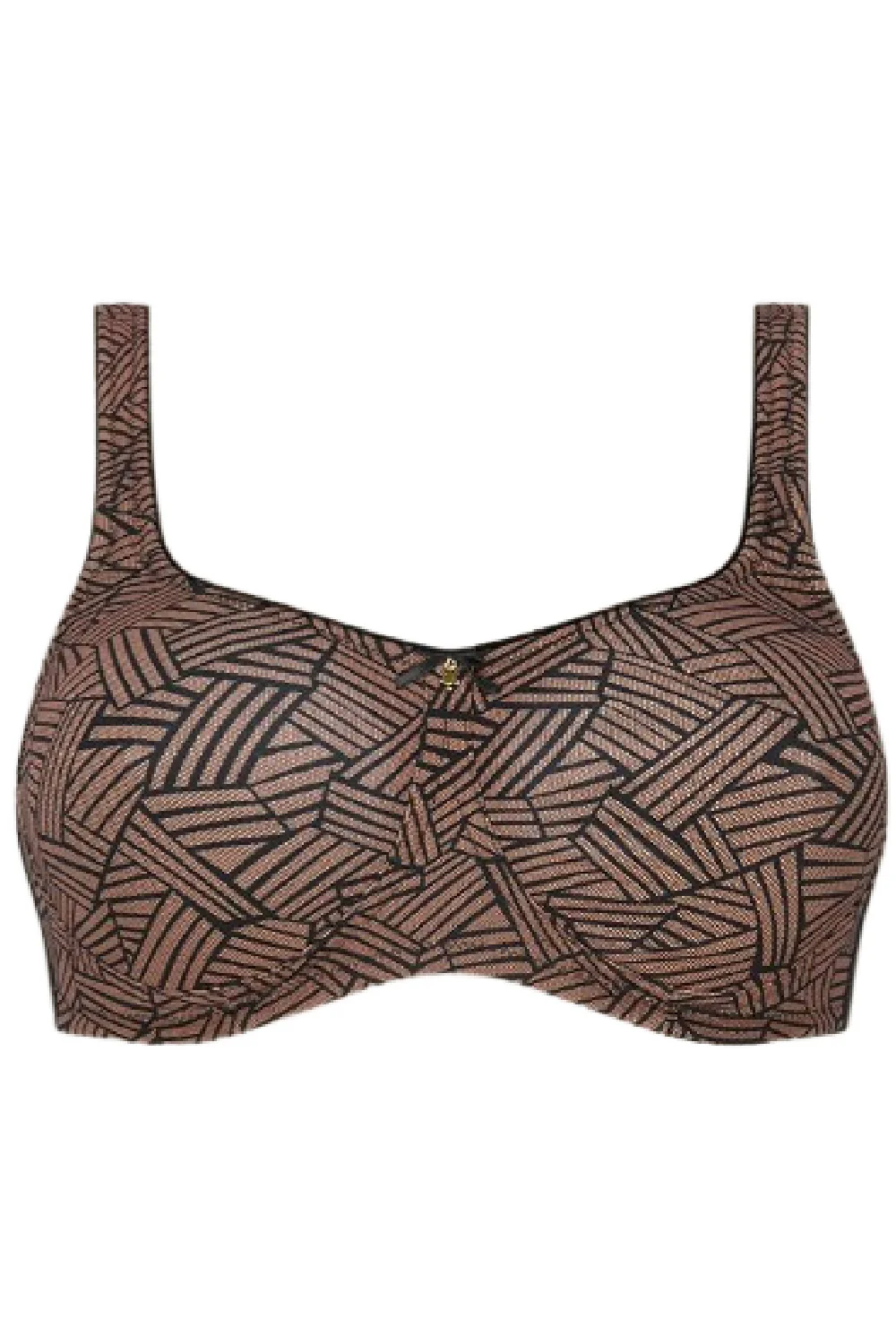 Amoena Brooke Wire-Free Bra, Black/café (45126) - Image 3