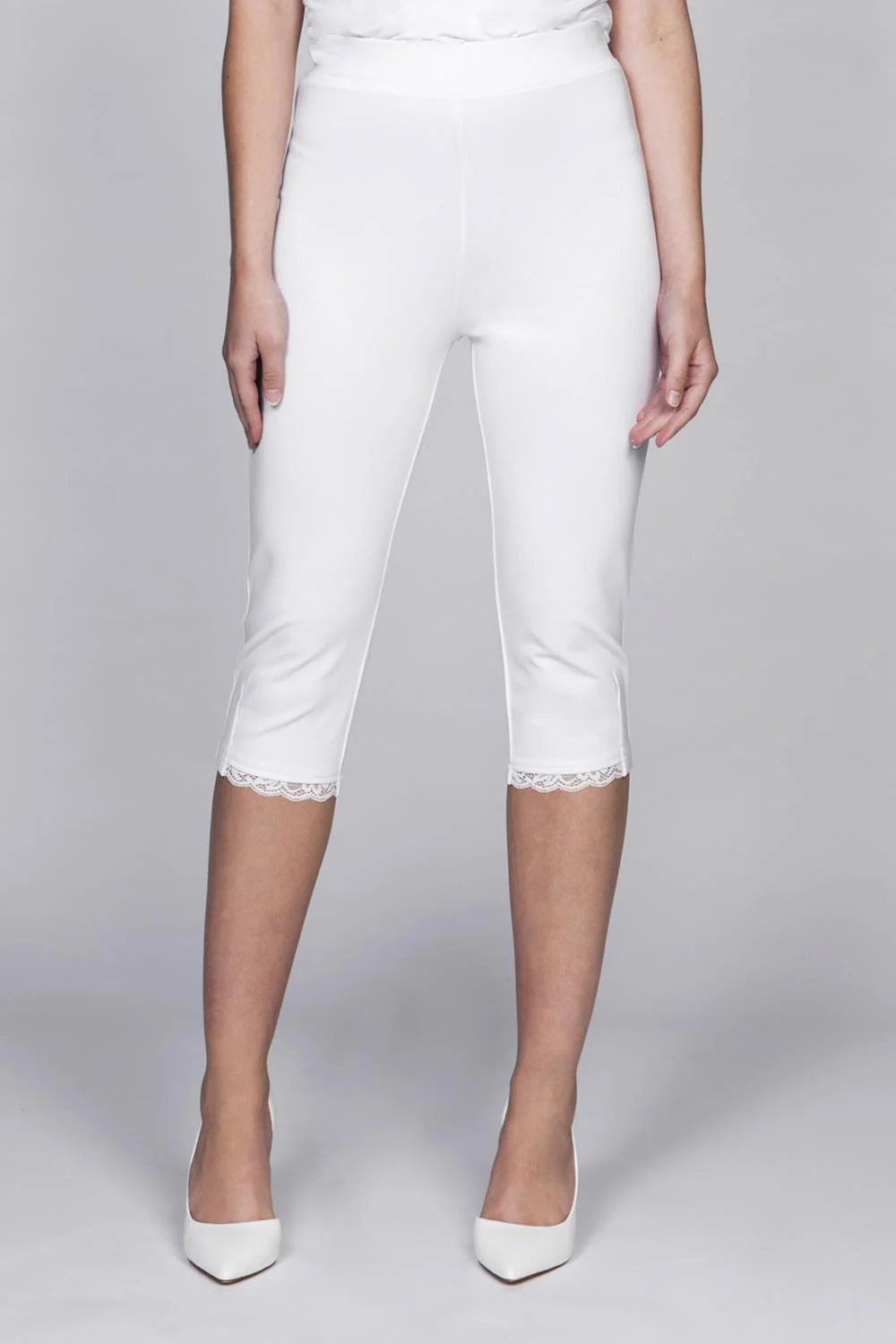 Lace Trim Capri Leggings 317-0296 - Image 4