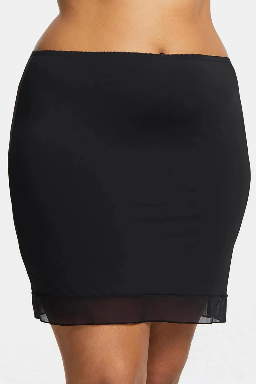 Montelle Intimates Soft Microfiber Half Slip, Black (9502) - Image 3