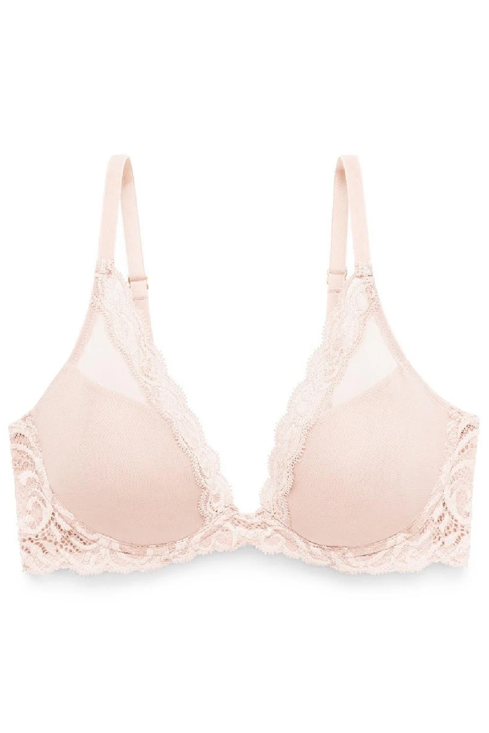 Natori Feathers Plunge Bra, Cameo Rose (730023) - Image 3