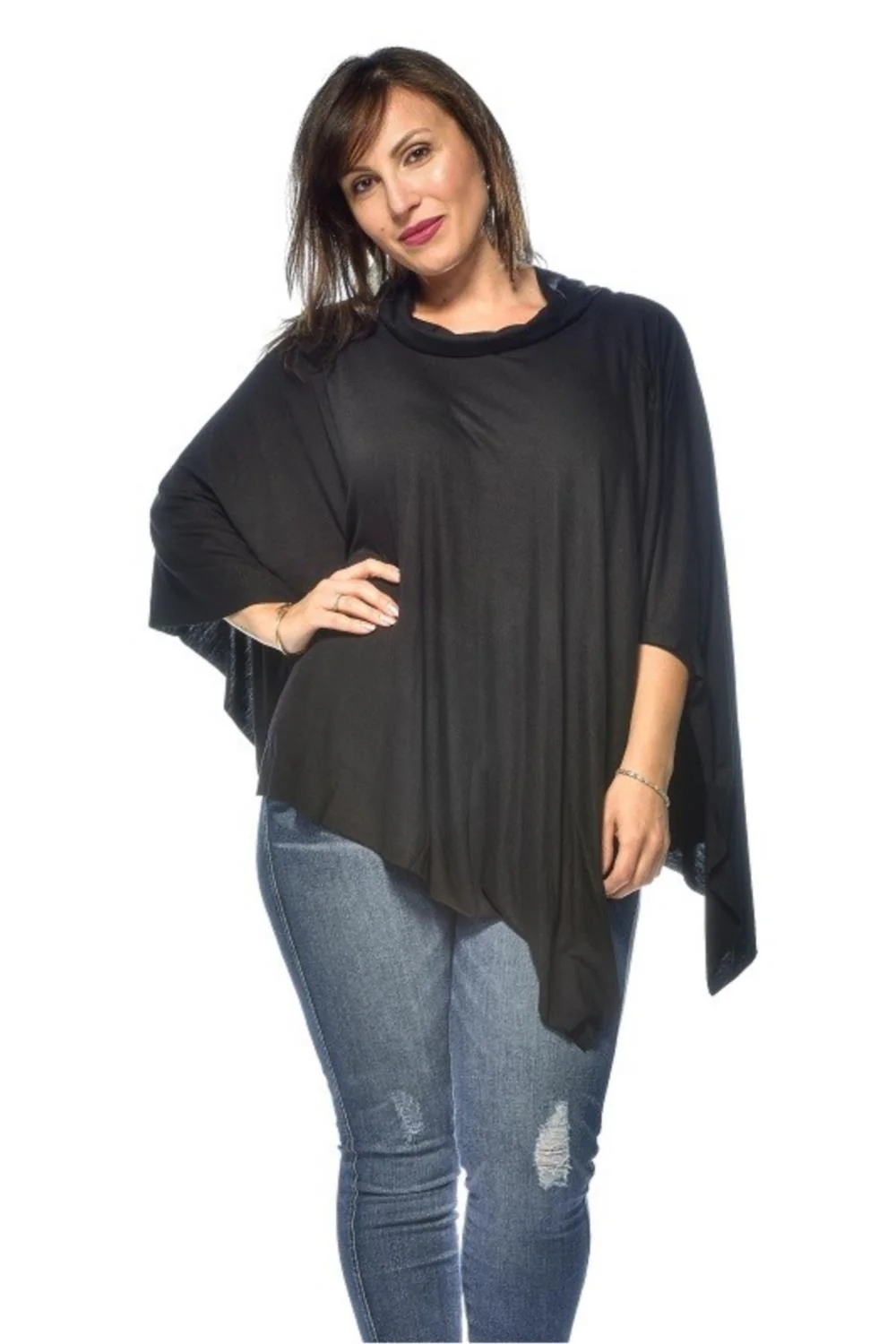 Rapz Asymmetrical Versatile Skirt, Black (4430) - Image 3