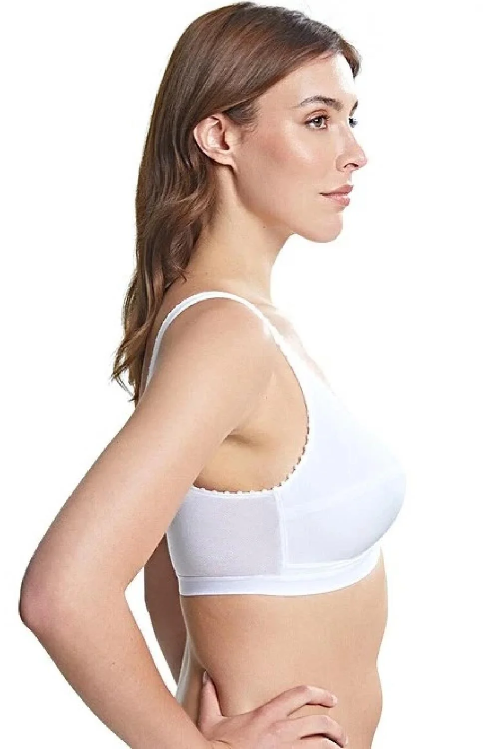 Royce Front Closure Comfi Bra 1010 White - Image 3